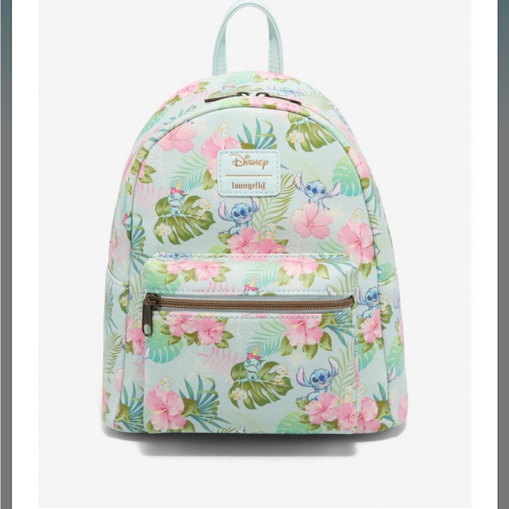 Loungefly Disney Stitch Tropical Friends Backpack and Wallet